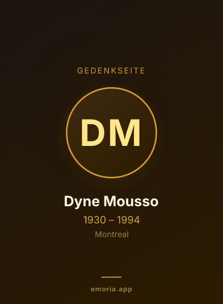 Gedenkportrait von Dyne Mousso