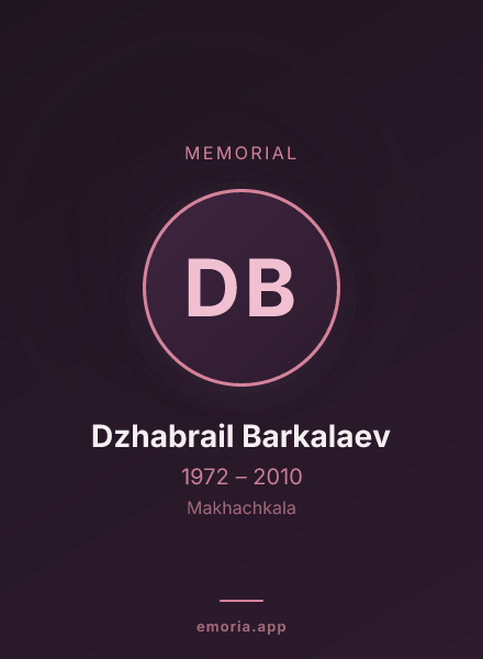 Memorial portrait of Dzhabrail Barkalaev