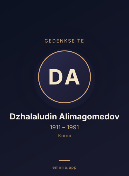 Gedenkportrait von Dzhalaludin Alimagomedov