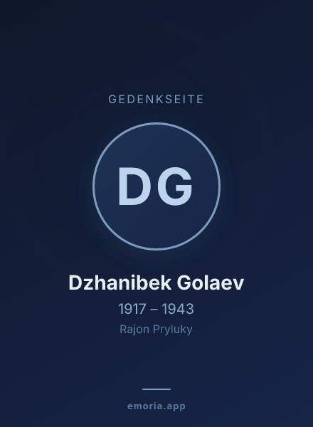 Gedenkportrait von Dzhanibek Golaev