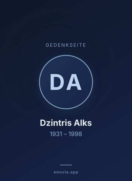 Gedenkportrait von Dzintris Alks