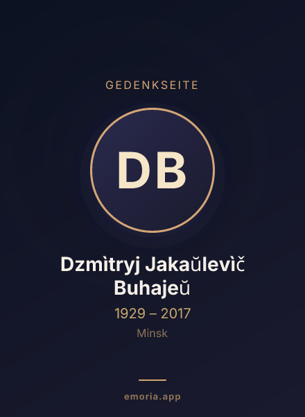 Gedenkportrait von Dzmìtryj Jakaŭlevìč Buhajeŭ