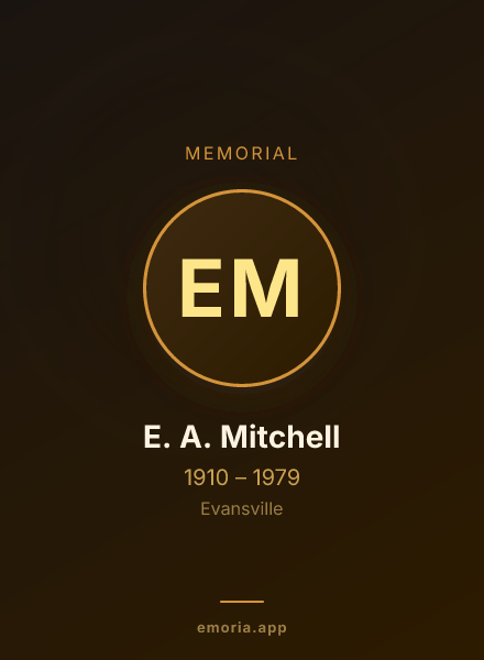 Memorial portrait of E. A. Mitchell