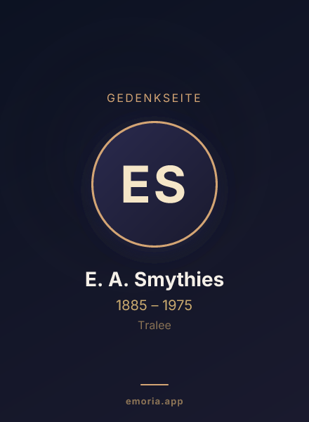 Gedenkportrait von E. A. Smythies