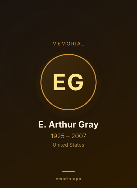 Memorial portrait of E. Arthur Gray