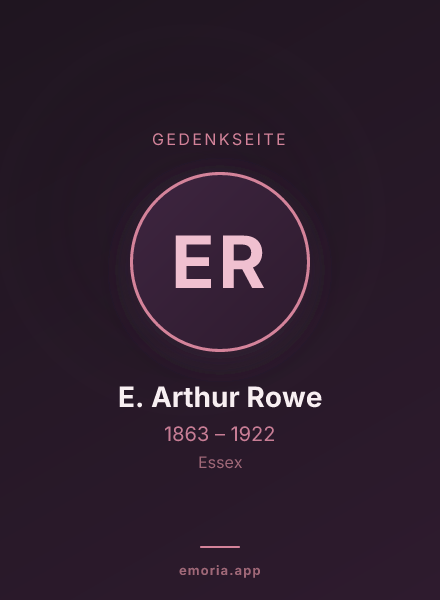 Gedenkportrait von E. Arthur Rowe