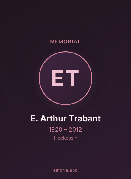 Memorial portrait of E. Arthur Trabant