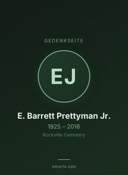 Gedenkportrait von E. Barrett Prettyman Jr.