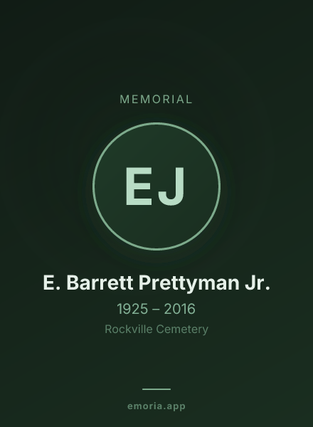 Memorial portrait of E. Barrett Prettyman Jr.