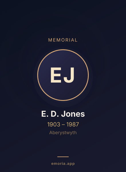 Memorial portrait of E. D. Jones