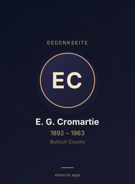 Gedenkportrait von E. G. Cromartie