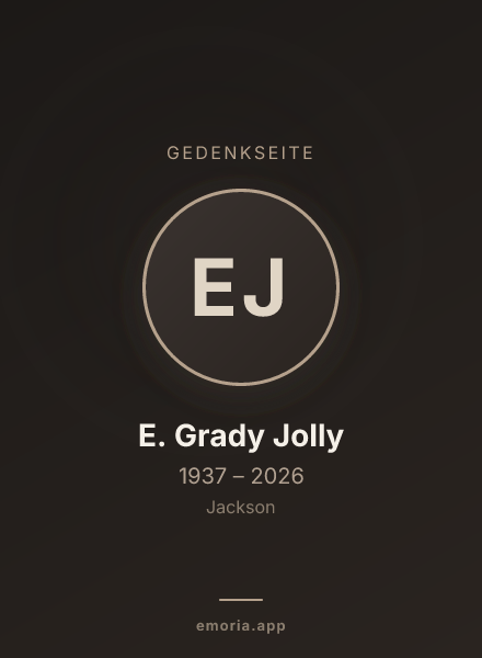 Gedenkportrait von E. Grady Jolly