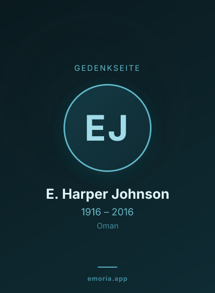 Gedenkportrait von E. Harper Johnson