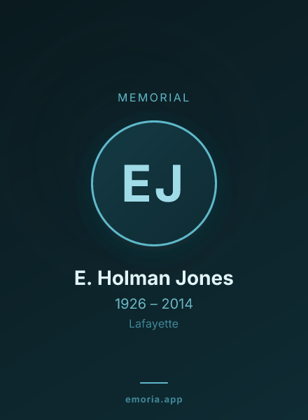 Memorial portrait of E. Holman Jones