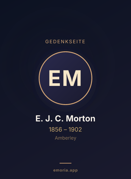 Gedenkportrait von E. J. C. Morton