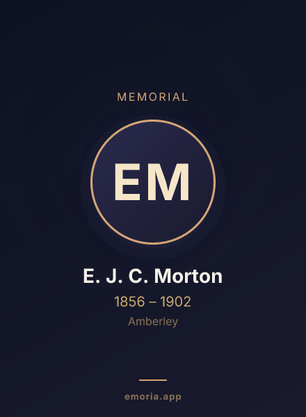 Memorial portrait of E. J. C. Morton