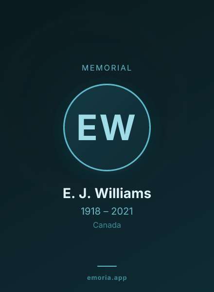 Memorial portrait of E. J. Williams