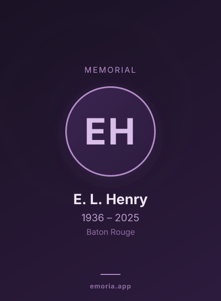Memorial portrait of E. L. Henry