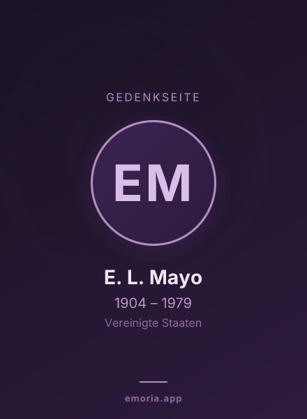Gedenkportrait von E. L. Mayo