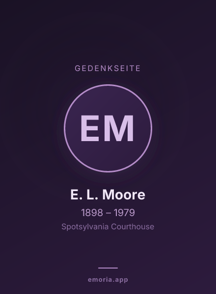 Gedenkportrait von E. L. Moore