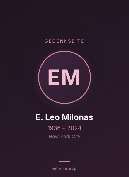 Gedenkportrait von E. Leo Milonas