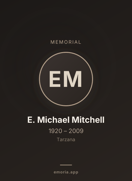 Memorial portrait of E. Michael Mitchell