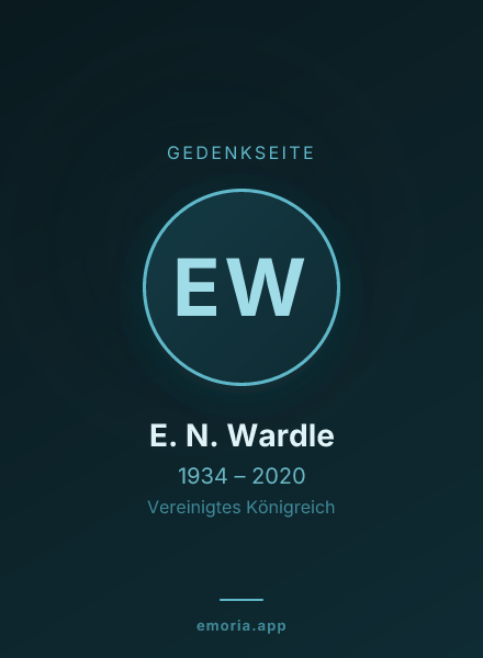 Gedenkportrait von E. N. Wardle