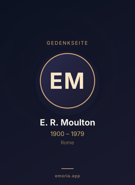Gedenkportrait von E. R. Moulton