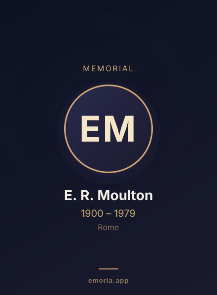 Memorial portrait of E. R. Moulton