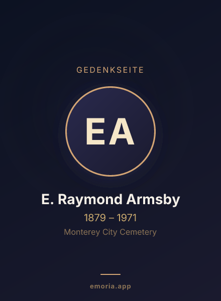 Gedenkportrait von E. Raymond Armsby