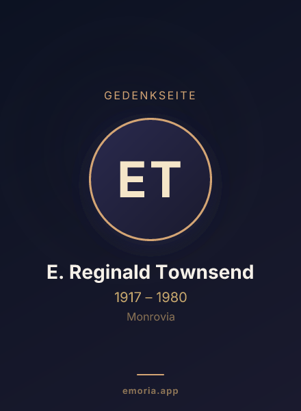 Gedenkportrait von E. Reginald Townsend
