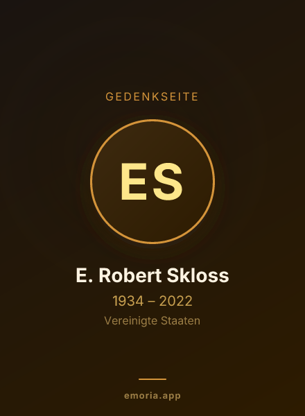 Gedenkportrait von E. Robert Skloss