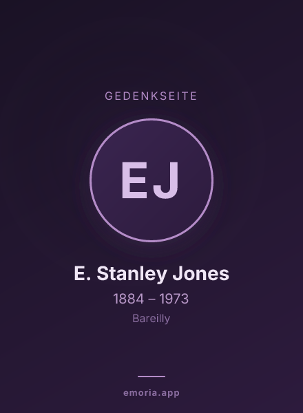 Gedenkportrait von E. Stanley Jones