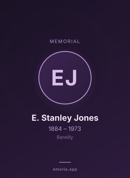 Memorial portrait of E. Stanley Jones