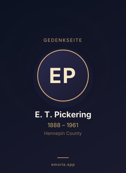 Gedenkportrait von E. T. Pickering