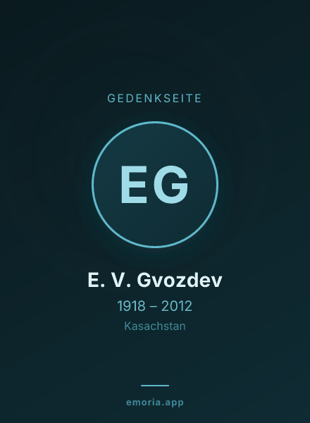 Gedenkportrait von E. V. Gvozdev