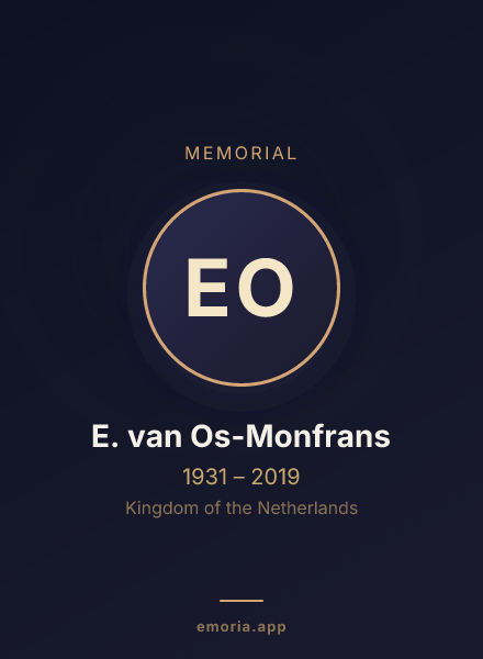 Memorial portrait of E. van Os-Monfrans