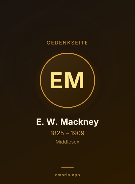 Gedenkportrait von E. W. Mackney