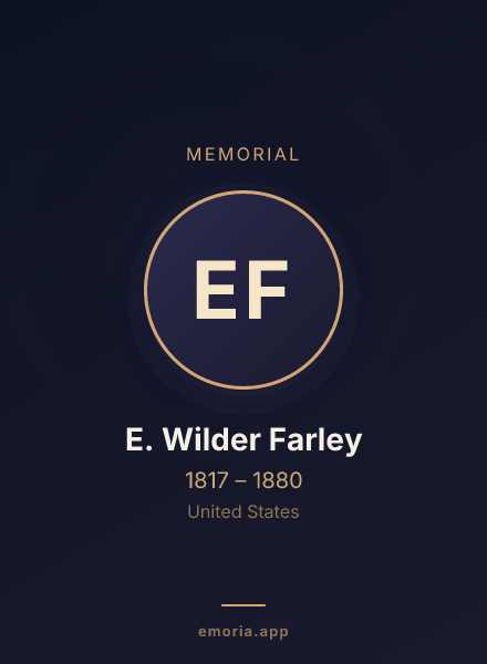 Memorial portrait of E. Wilder Farley