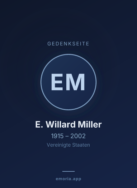 Gedenkportrait von E. Willard Miller