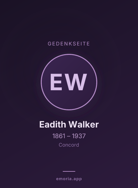 Gedenkportrait von Eadith Walker
