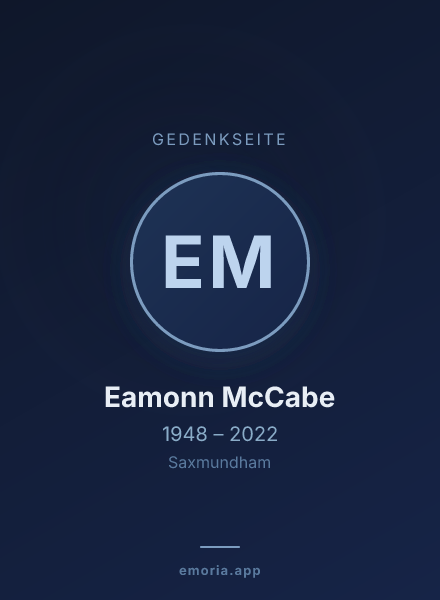 Gedenkportrait von Eamonn McCabe