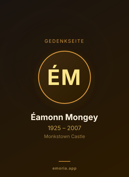 Gedenkportrait von Éamonn Mongey