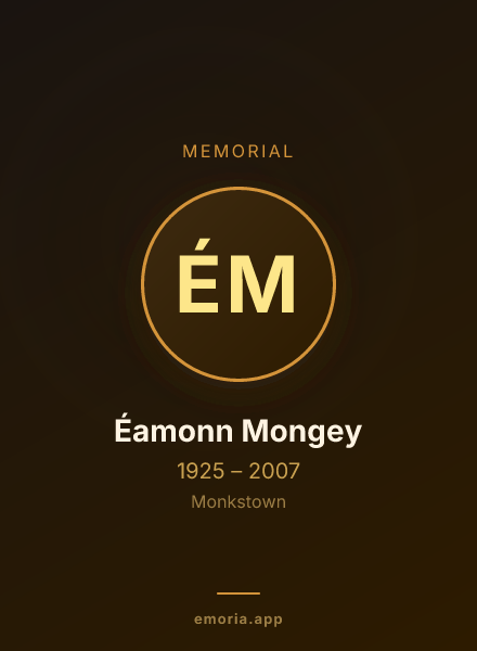 Memorial portrait of Éamonn Mongey