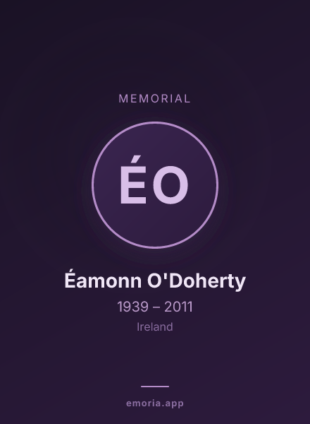 Memorial portrait of Éamonn O'Doherty
