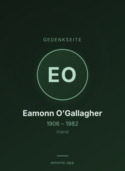 Gedenkportrait von Eamonn O’Gallagher