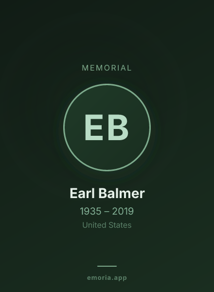 Memorial portrait of Earl Balmer