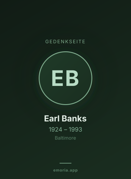 Gedenkportrait von Earl Banks
