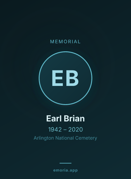 Memorial portrait of Earl Brian