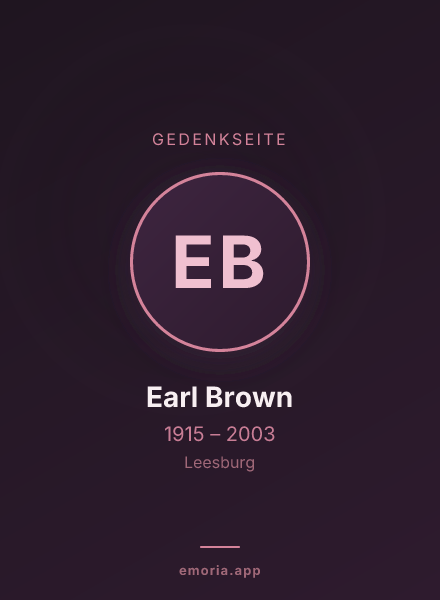 Gedenkportrait von Earl Brown